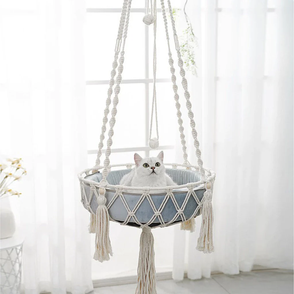 Macrame Hanging Hammock - Image 4