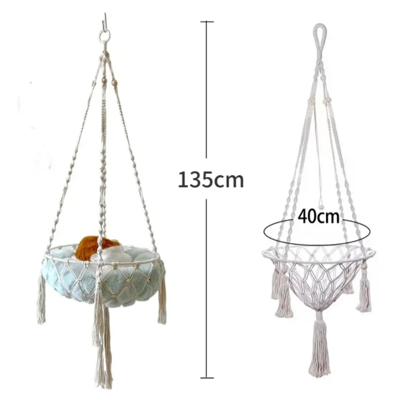 Macrame Hanging Hammock - Image 9