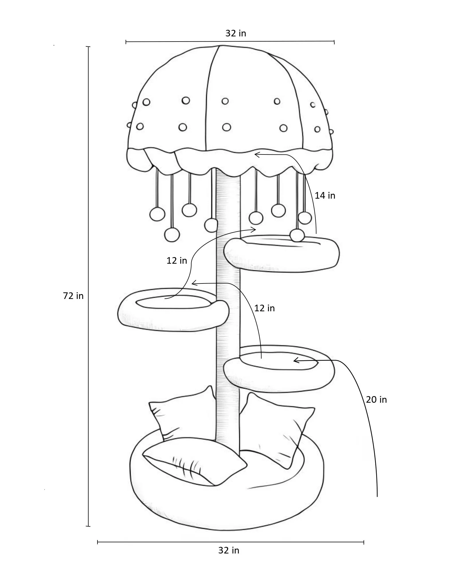 Purr Nook | Lovely Jellyfish Cat Tree - Image 10