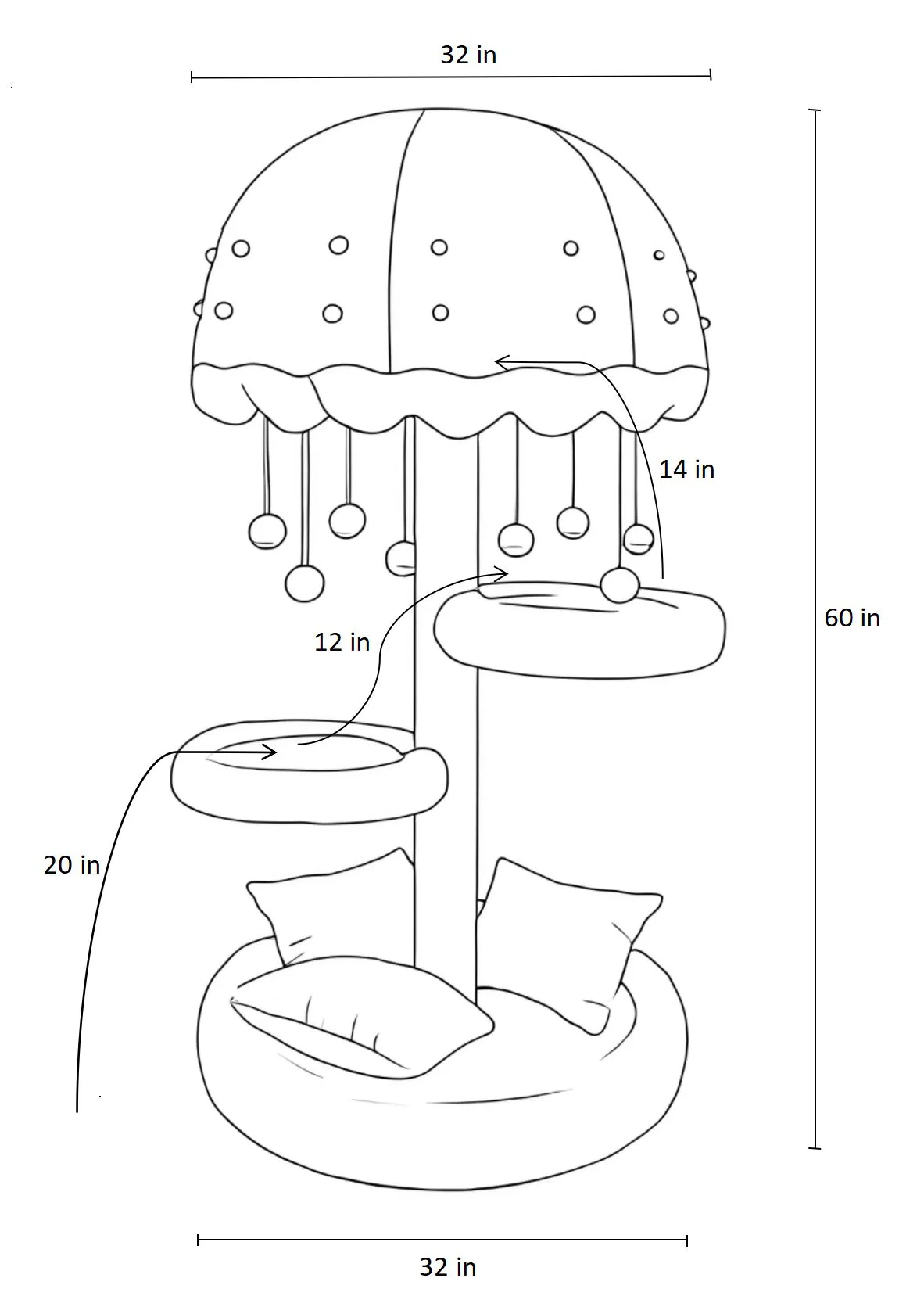 Purr Nook | Lovely Jellyfish Cat Tree - Image 9