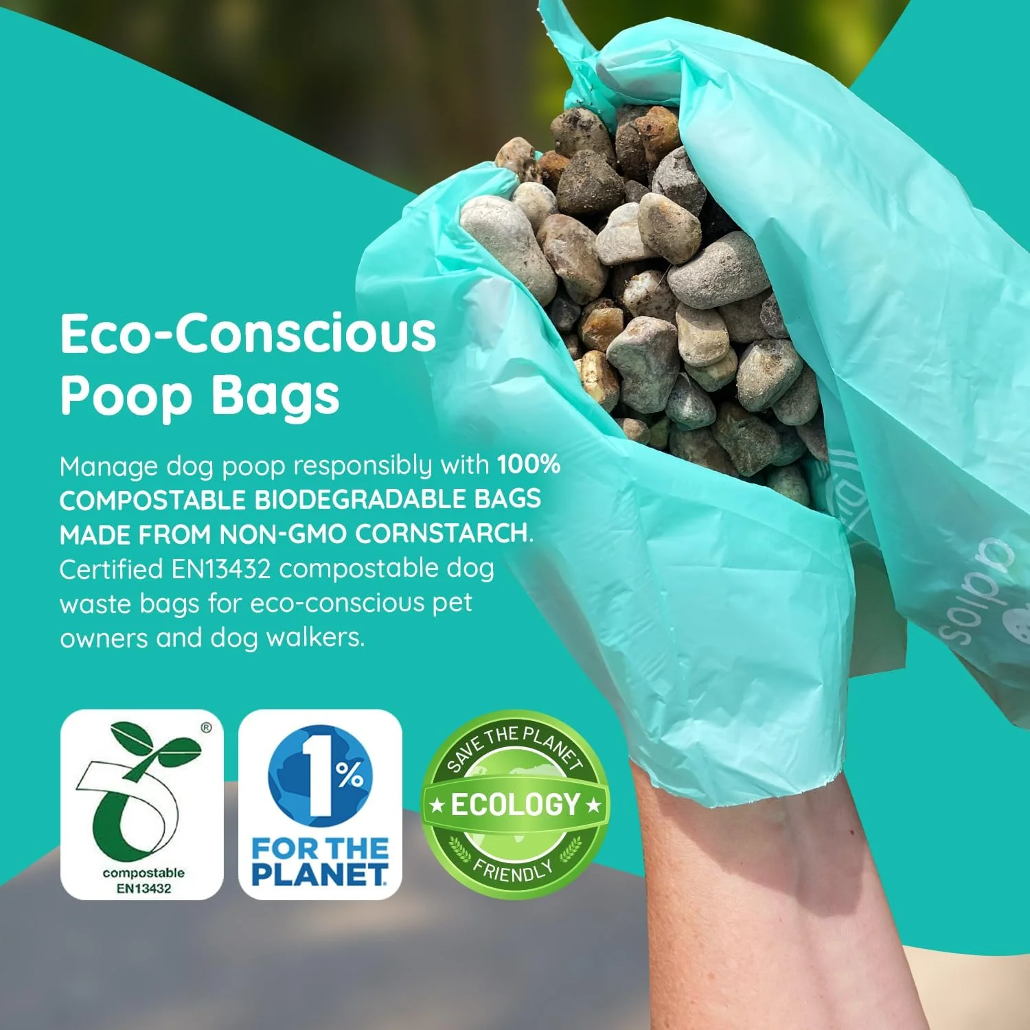 Adios Plastic | 🌈 Rainbow Compostable Poo Bags - 120 Bags (8 Rolls) - Image 7