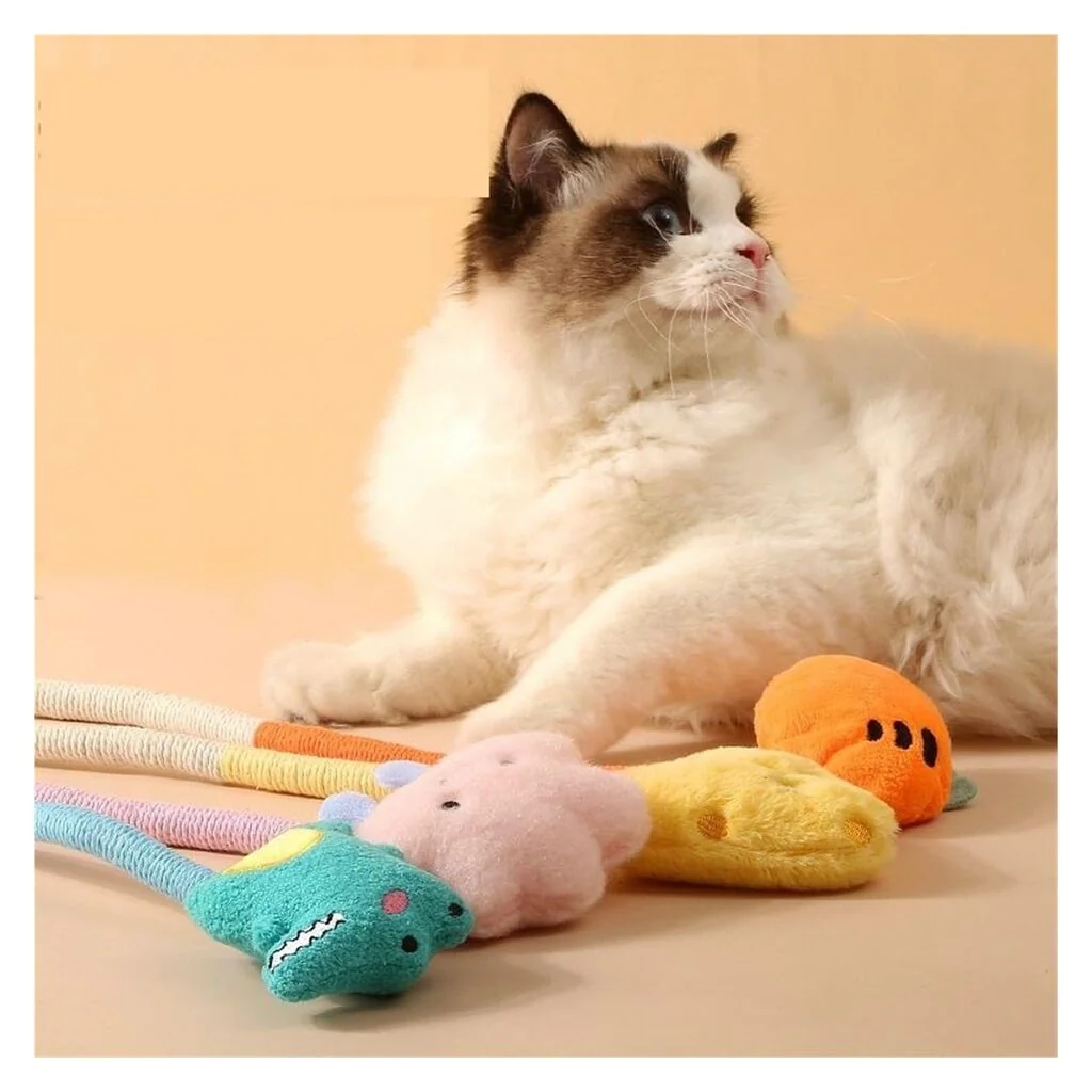 Rope Raider | Plush & Cotton Rope Cat Adventure Toy - Image 5