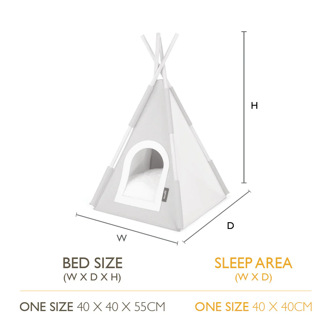Scruffs | Stockholm Felt TeePee Cat Bed - Tan - Image 8