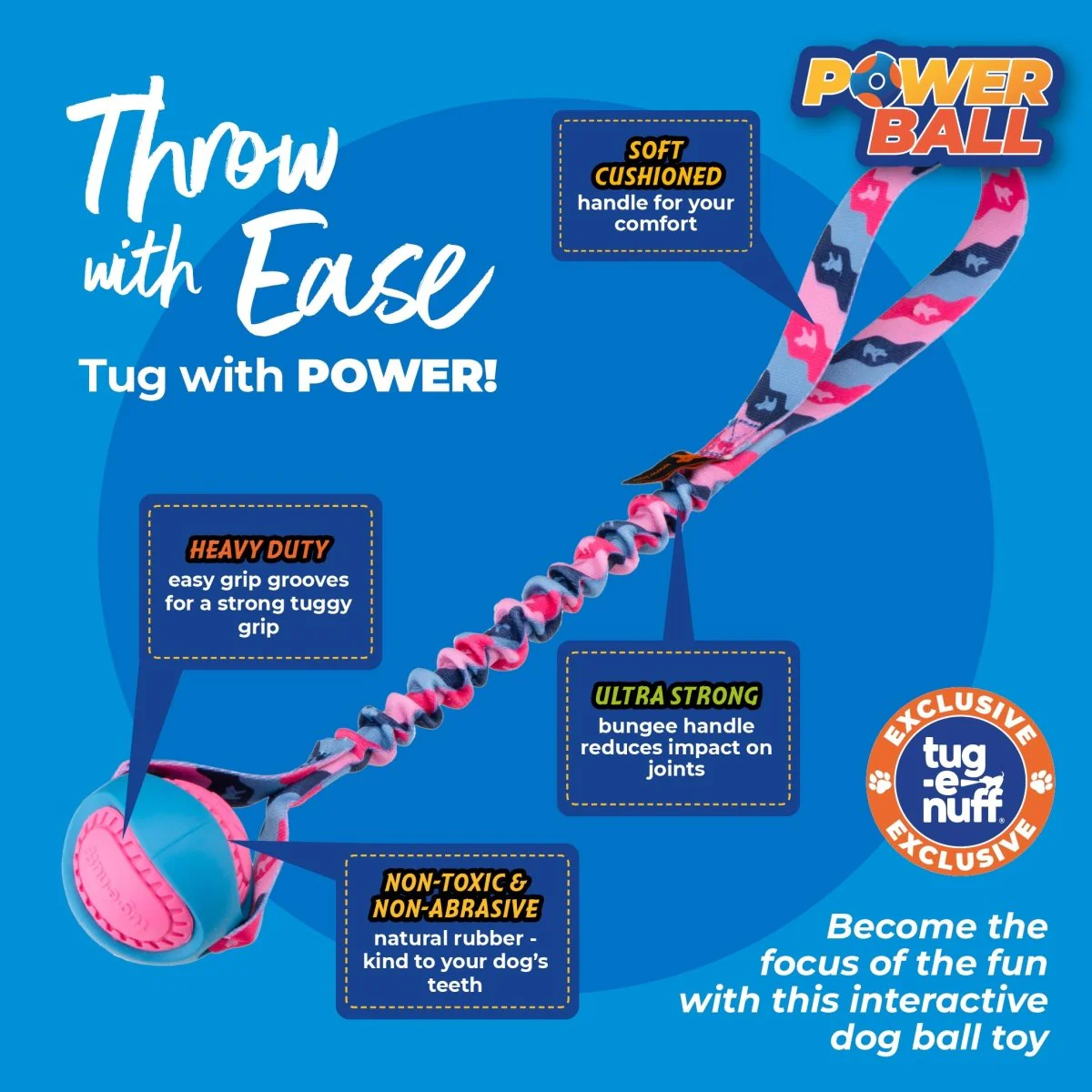Tug-E-Nuff | PowerBall Bungee Tug Toy - Image 3